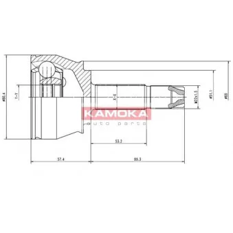Embout de cardan avant (kit de réparation) KAMOKA 7136