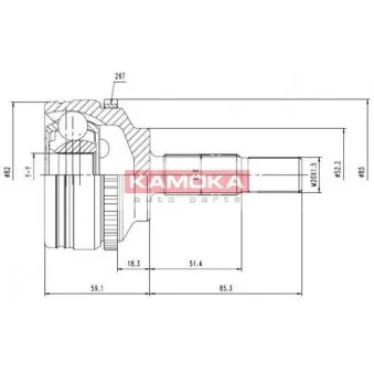 Embout de cardan avant (kit de réparation) KAMOKA 7140