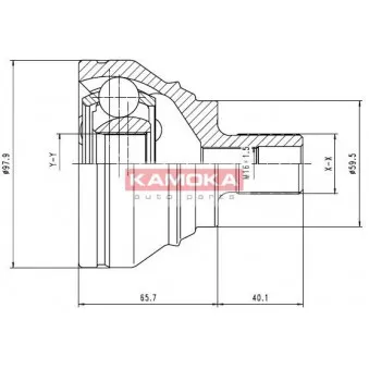 Embout de cardan avant (kit de réparation) KAMOKA 7274