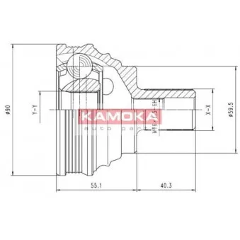 Embout de cardan avant (kit de réparation) KAMOKA 7338