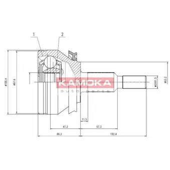 Embout de cardan avant (kit de réparation) KAMOKA 7526