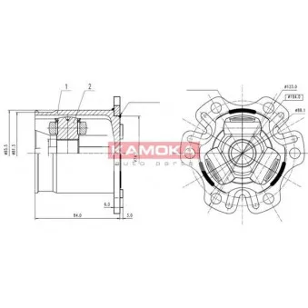 Embout de cardan avant (kit de réparation) KAMOKA 8709