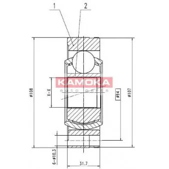 Embout de cardan avant (kit de réparation) KAMOKA 8738