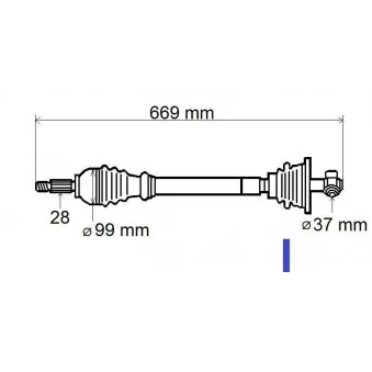 Arbre de transmission GRESA T5835