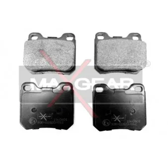Jeu de 4 plaquettes de frein arrière MAXGEAR 19-0401