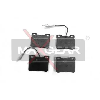 Jeu de 4 plaquettes de frein arrière MAXGEAR 19-0412