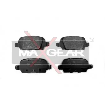 Jeu de 4 plaquettes de frein arrière MAXGEAR 19-0451