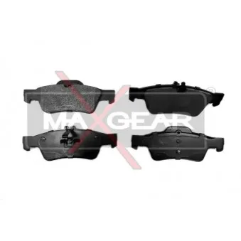 Jeu de 4 plaquettes de frein arrière MAXGEAR 19-0593