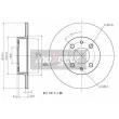 Jeu de 2 disques de frein arrière MAXGEAR 19-0680 - Visuel 2