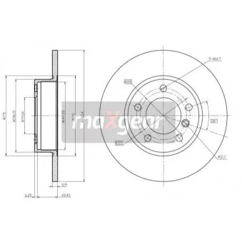Jeu de 2 disques de frein avant MAXGEAR 19-0688