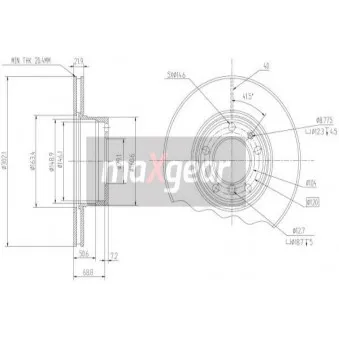 Jeu de 2 disques de frein avant MAXGEAR 19-0689