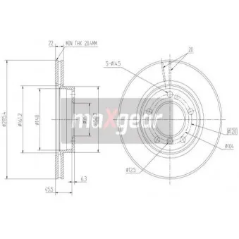 Jeu de 2 disques de frein avant MAXGEAR 19-0690