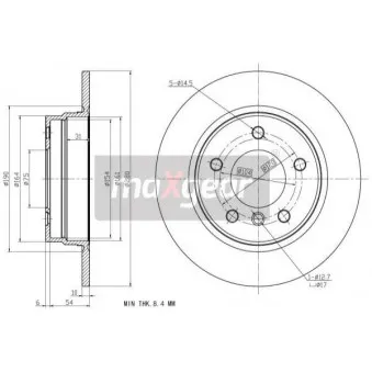 Jeu de 2 disques de frein arrière MAXGEAR 19-0693