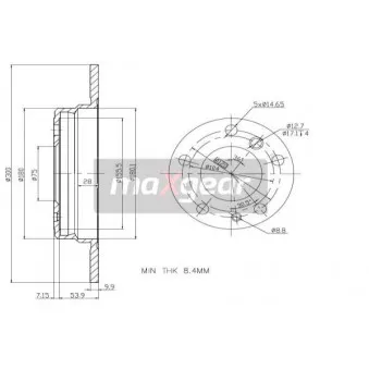 Jeu de 2 disques de frein arrière MAXGEAR 19-0694