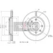 Jeu de 2 disques de frein avant MAXGEAR 19-0696MAX - Visuel 2