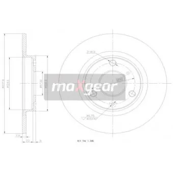 Jeu de 2 disques de frein avant MAXGEAR 19-0697