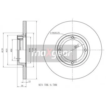 Jeu de 2 disques de frein avant MAXGEAR 19-0702