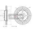 Jeu de 2 disques de frein avant MAXGEAR 19-0710 - Visuel 2