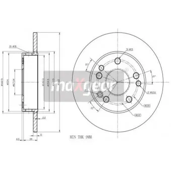 Jeu de 2 disques de frein avant MAXGEAR 19-0721