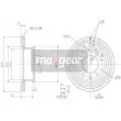 Jeu de 2 disques de frein avant MAXGEAR 19-0730 - Visuel 2