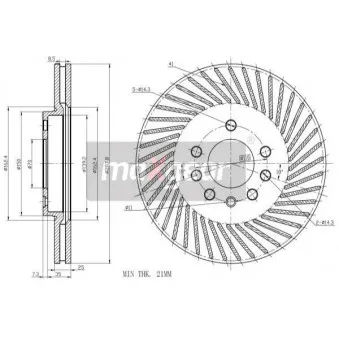 Jeu de 2 disques de frein arrière MAXGEAR 19-0737