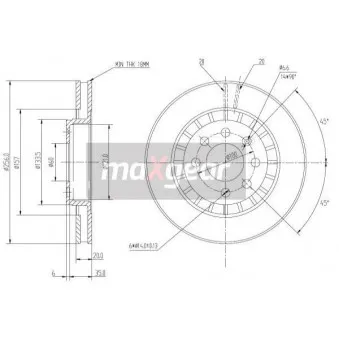 Jeu de 2 disques de frein avant MAXGEAR 19-0741
