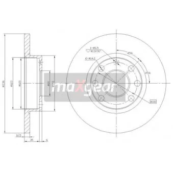 Jeu de 2 disques de frein avant MAXGEAR 19-0744