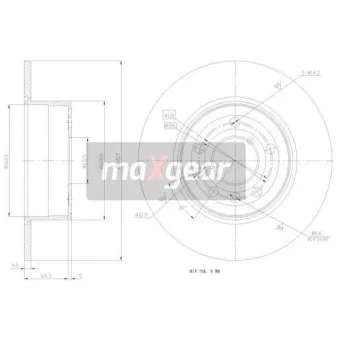 Jeu de 2 disques de frein arrière MAXGEAR 19-0745