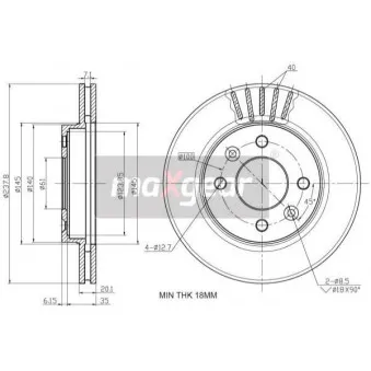 Jeu de 2 disques de frein avant MAXGEAR 19-0747