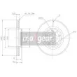 Jeu de 2 disques de frein avant MAXGEAR 19-0757MAX - Visuel 2
