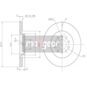 Jeu de 2 disques de frein avant MAXGEAR 19-0760
