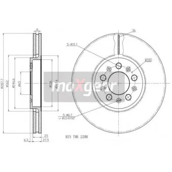 Jeu de 2 disques de frein avant MAXGEAR 19-0762