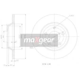 Jeu de 2 disques de frein avant MAXGEAR 19-0765