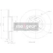 Jeu de 2 disques de frein avant MAXGEAR 19-0768MAX - Visuel 2