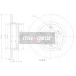Jeu de 2 disques de frein arrière MAXGEAR 19-0776 - Visuel 2