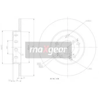 Jeu de 2 disques de frein avant MAXGEAR 19-0780
