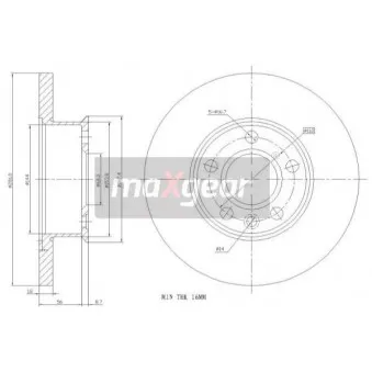 Jeu de 2 disques de frein avant MAXGEAR 19-0784