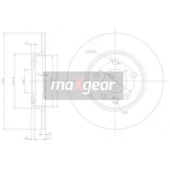 Jeu de 2 disques de frein arrière MAXGEAR 19-0789