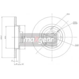 Jeu de 2 disques de frein avant MAXGEAR 19-0790