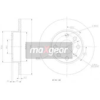 Jeu de 2 disques de frein avant MAXGEAR 19-0795