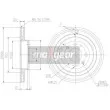 Jeu de 2 disques de frein avant MAXGEAR 19-0796 - Visuel 2