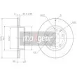 Jeu de 2 disques de frein avant MAXGEAR 19-0799MAX - Visuel 2