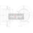 Jeu de 2 disques de frein arrière MAXGEAR 19-0800MAX - Visuel 2