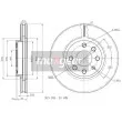 Jeu de 2 disques de frein avant MAXGEAR 19-0808MAX - Visuel 2