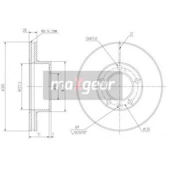 Jeu de 2 disques de frein avant MAXGEAR 19-0810