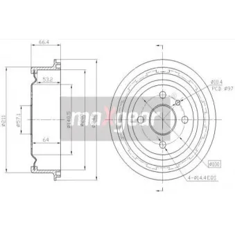 Tambour de frein MAXGEAR 19-0824