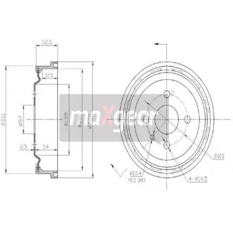 Tambour de frein MAXGEAR 19-0825