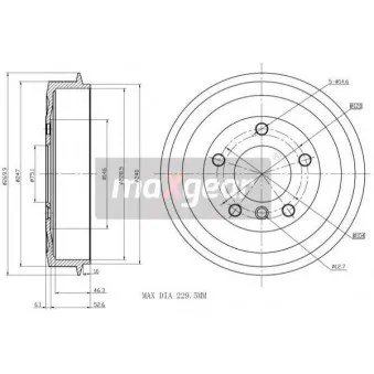 Tambour de frein MAXGEAR 19-0828