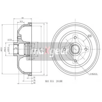 Tambour de frein MAXGEAR 19-0834