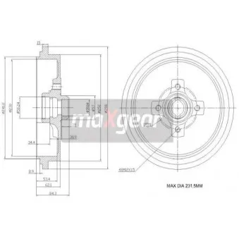 Tambour de frein MAXGEAR 19-0835